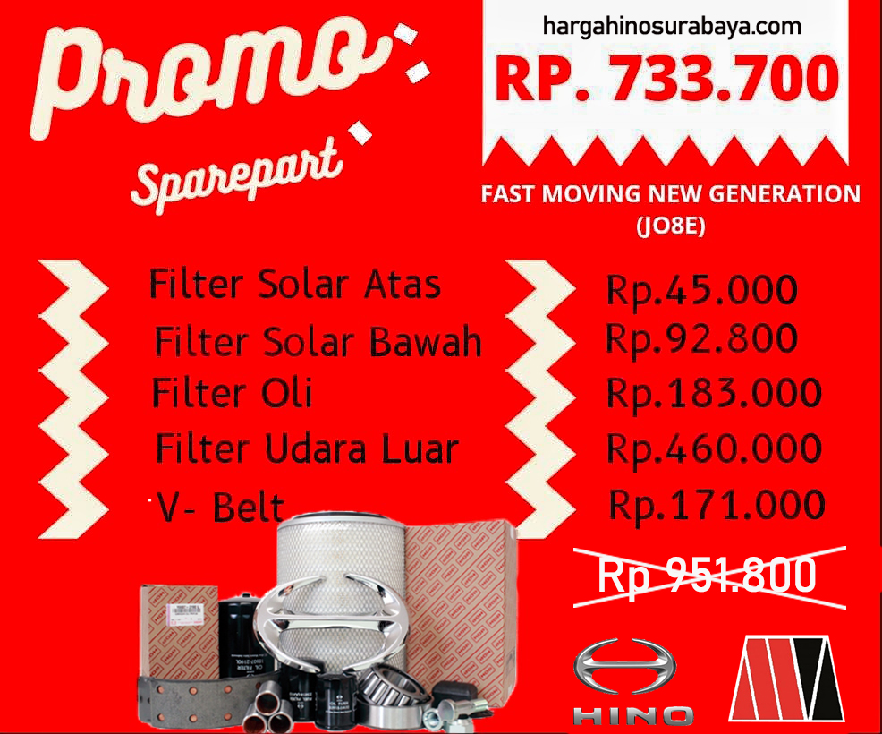 promo sparepart hino new ranger