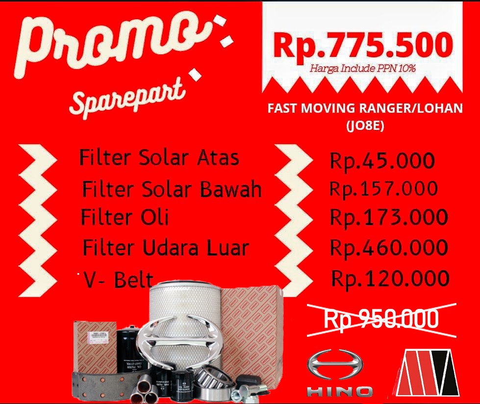 promo sparepart hino ranger old model